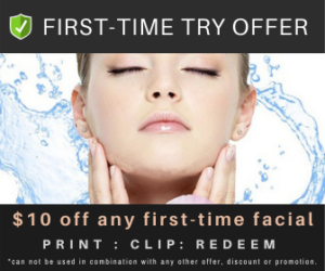money saving offer towards any new facial service