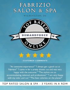 Top Rated Salon & Spa by Demandforce Award 2018