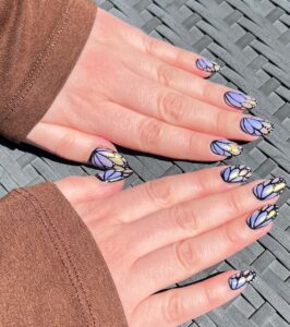 Chrome Butterfly Nails