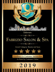 Awarded Top Rated Salon & Spa by The Talk Awards 2019