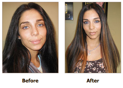 Hair Extensions Before & After