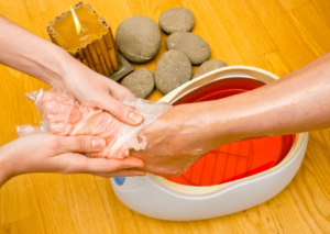 foot paraffin dip